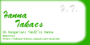 hanna takacs business card